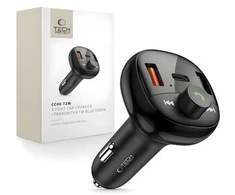 Tech-Protect CC06 3 portų PD72W automobilinis įkroviklis su siųstuvu – juodas