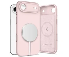 Dėklas Tech-Protect silikoninis Magsafe dangtelis iPhone 17 Air rožinio perlo spalvos