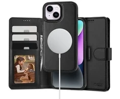 Tech-Protect Wallet MagSafe iPhone 15 – telefono dėklas, juodos spalvos