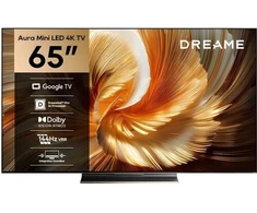 „Dreame Aura Mini LED 4k“ televizorius S100 165,1 cm (65") 4K „Ultra HD“ išmanusis televizorius su „Wi-Fi“ ir Juodas 350 cd/m²