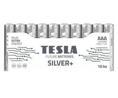 „Tesla AAA“/LR03/1,5 V 10 vnsų sidabro+ šarminės baterijos