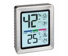 TFA 30.5047.54 - Digital thermometer/humidity meter EXACTO - sidabrinis