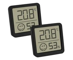 TFA 30.5053.01.02 2er Set juodas Digital Thermo Hygrometer
