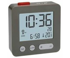 TFA 60.2545.10 - Skaitmeninis žadintuvas su radijo bangomis valdomu laiku - antracito spalvos