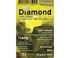 TLAMA games Obaly na karty Diamond Geltona: American Mini (41x63 mm) (80 mikronů, 100 ks)