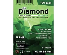 TLAMA games Obaly na karty Diamond Žalias: Standard (63,5x88 mm) (80 mikronů, 100 ks)