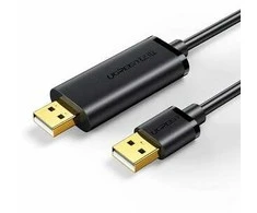 UGREEN Data Link kabelis USB-A 2.0 (M) - USB-A (M) 2m juoda