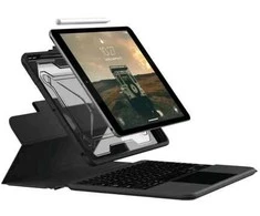 Urban Armor Gear UAG tvirta „Bluetooth“ klaviatūra su jutikliniu skydeliu, čekų kalba – „iPad 10.2“ 2019/2020/2021