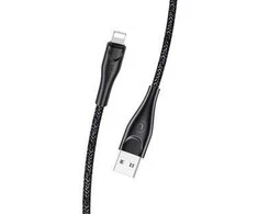 USAMS Braided U41 Lightning Kabelis 3m 2A juodos spalvos SJ397USB01 (US-SJ397) Fast Charge
