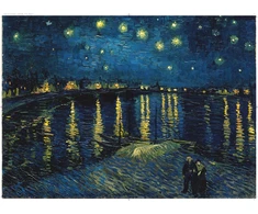 Ravensburger Dėlionė 1000 vnt. - Vincentas van Gogas: Žvaigždėta naktis virš Ronos