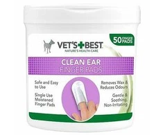 Vet's Best Clean Ear ausų valymo servetėlės, 50 vnt