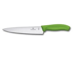 Victorinox Virtuvinis peilis Victorinox, šveicariškas klasikinis, plataus ašmens, 19 cm, žalias, blisterinėje pakuotėje (6.8006.19L4B)