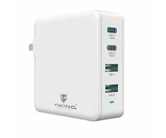 Įkroviklis Viking kroviklis USB GaN 100W, podpora PD3.0 a QC4+ balta