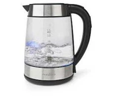 Nedis KAWK320EGS virdulys elektrinis 1,7 l 2200 W Nerūdijantis plienas, Permatomas