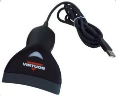 Skaitytuvas kodów kreskowych Virtuos Virtuos CCD čtečka HT-10, USB (klaviatūra/RS232 emulace), juoda