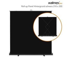 Walimex pro riedančio fono panelis 210x220 cm juodas