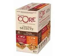 Purina Nestle „Purina Core Signature Selects Chunky Multipack“ konservų rinkinys suaugusioms katėms, 4 x 2 skoniai, 8 x 79 g / 635 g