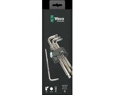 Šešiakampių L-Formos raktų rinkinys Wera Wera HEX INOX 1,5-10mm, 9vnt