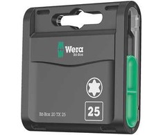 Wera Antgalių dėžutė 20H 20 vnt. TORX varžtams su šešiakampe galvute 20x25 mm Wera