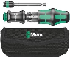 Wera Wera Kraftform Kompakt 22 – kombinuotas atsuktuvas su 6 antgaliais su kišene