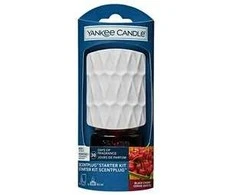 Yankee Candle kvapų difuzoriaus ScentPlug rinkinys (EU kištukas) – Juodas Cherry "Organic Pattern“ dizainas