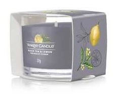 Yankee Candle Juodas Tea &amp; Lemon Scented Candle kvepianti žvakė, 37 g