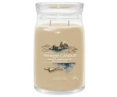 Yankee Candle Aromatinė žvakė Signature glass large Amber - Sandalwood 567 g