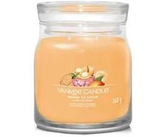 Yankee Candle Aromatinė žvakė Signature glass medium Mango Ice Kreminis 368 g