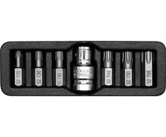 YATO KOŃCÓWKI TORX 7elementas. T25 - T55 + ADAPTERIS 0410