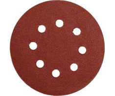 Diskinis šlifavimo popierius prilipdomas su skylėm Yato | Nr,100 d-125mm (5vnt,)