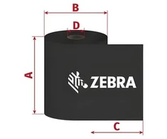 Zebra 2100 Wax terminė juosta 450 m Juoda