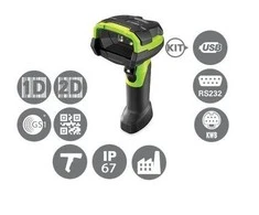 Zebra DS3608-HD RUGGED Žalias VIBRATION MOTOR USB KIT: DS3608-HD20003VZWW SCANNER, CBA-U46-S07ZAR HIGH CURRENT SHIELDED USB CABLE