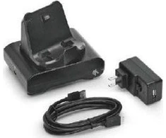 Zebra 1-slot spausdintuvas prijungimo lopšys; ZQ300 serija; Apima A iki C tipo USB laidą ir AC į USB adapterį su ES maitinimo kištuku
