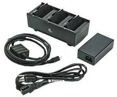Zebra 3 Slot Baterija Charger; ZQ300 serija; apima maitinimo šaltinį ir ES maitinimo laidą