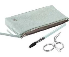 Zwilling komplektas do manicure – mėtų skórzane etui, 3 elementy