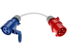 Adapteris CEE 32 A iš 3 fazių į CEE 32 A 1 fazę