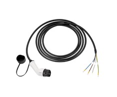 EV+ | EV-CBR-T2-32-3P-W | Charging Cable Type 2 3 phase OPEN END | 32 A | 5 m