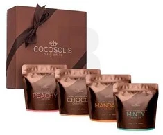 "Cocosolis" prabangių kavos šveitiklių dėžutės rinkinys 4 vnt