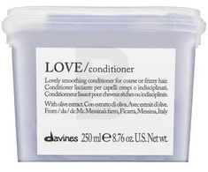 Davines Essential Haircare LOVE Smoothing Conditioner glotninamasis kondicionierius nepaklusniems plaukams, 250 ml