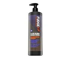 Fudge Professional Clean Skirtas šviesiems plaukams Damage Rewind Violet-Toning Šampūnas šampūnas pažeistiems šviesiems plaukams, 1000 ml
