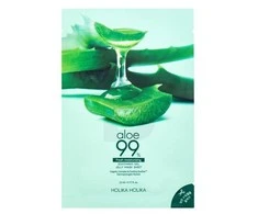 Holika Holika Aloe 99% Soothing Gel Jelly Mask Sheet raminanti veido odą lakštinė veido kaukė su alaviju, 23 ml