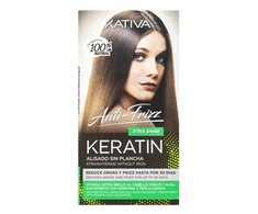 Kativa Keratin Minkštinantis ir glotninantis Straightening Extra Shine plaukų tiesinimo priemonė suteikianti blizgesio