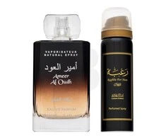 Unisex rinkinys Lattafa Ameer Al Oudh (kvepalai Lattafa Ameer Al Oudh EDP, 100 ml + dezodorantas 50 ml)