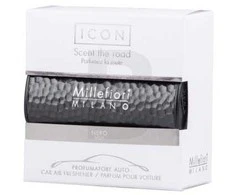 Millefiori Milano Icon Car Air Freshener Nero Metal