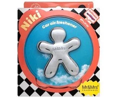 Mr&amp;Mrs Fragrance Mr&amp;Mrs Niki Automobilinis oro gaiviklis JNIKIBX006V00 Scent for Car, Pure, Sidabrinis chromas