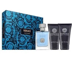 Versace Pour Homme rinkinys vyrams (EDT, 50 ml + balzamas po skutimosi, 50 ml + kūno ir plaukų šampūnas, 50 ml)