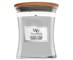 WoodWick Aromatinė žvakė (Lavender &amp; Cedar), 85 g