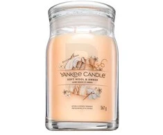 Yankee Candle Aromatinė žvakė "Signature" didelė stiklinė "Soft Wool" - Gintarinė 567 g