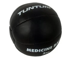 Odinis pasunkintas kamuolys TUNTURI 1-5kg, juodas (Svoris: 3kg)