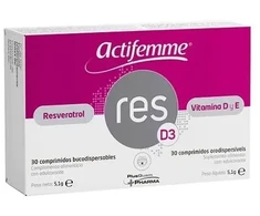 Actifemme Resveratrol RESD3 | Vitaminai D 30 tablečių